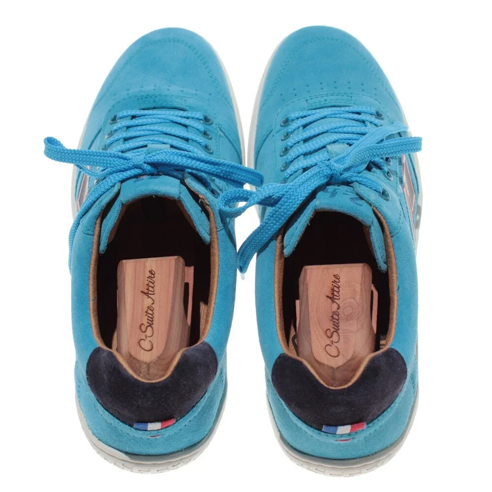 Piloti NWB Circuit Lace Up Driving Sneakers Size 8.5 US in Blue Suede
